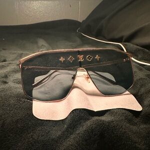Louis Vuitton Gold and Black Designer Sunglasses